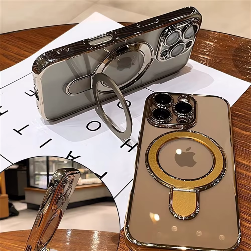 Capa com Anel Magnético Giratório para iPhone
