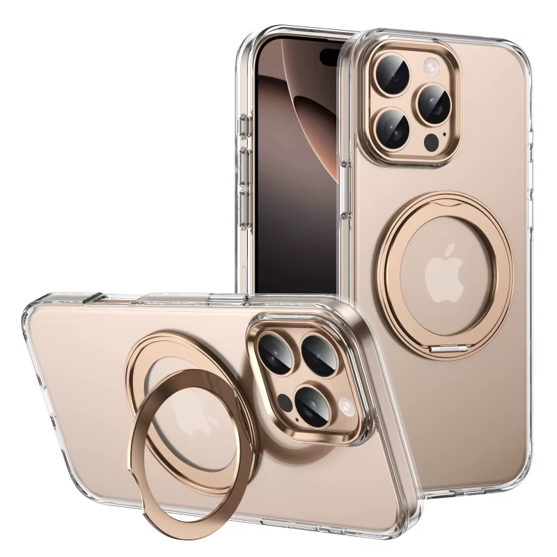 Capa Giratória 360° Dourada com Suporte Magnético para iPhone - Imagem 5