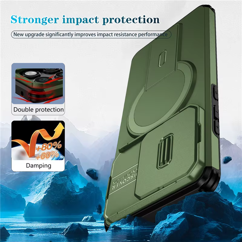 Capa Magnética Antichoque com Câmera Deslizante para Motorola - Imagem 2