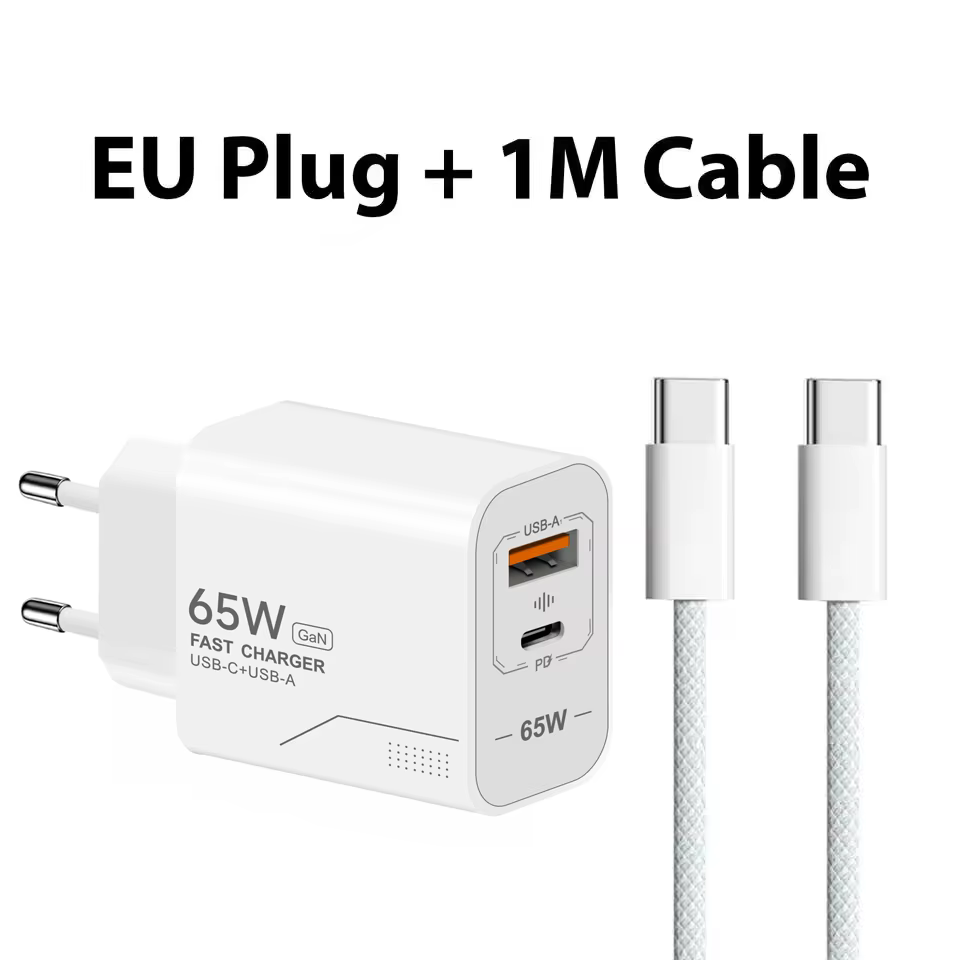 Carregador de Parede GaN 65W USB-C + USB-A - Imagem 4