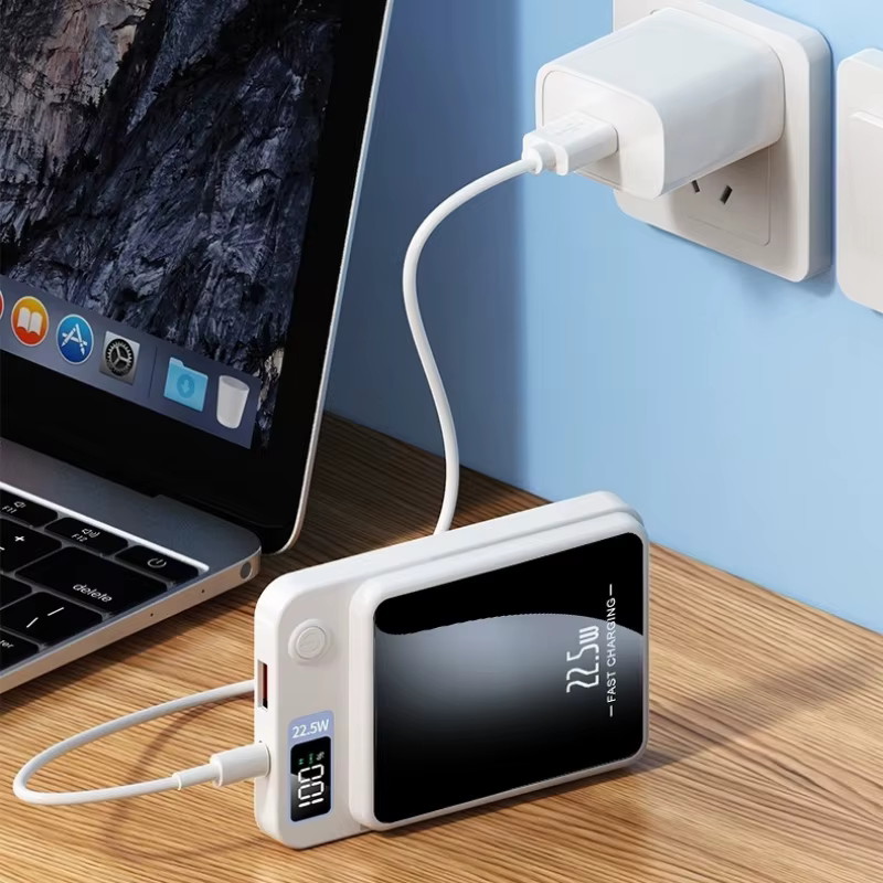 Power Bank Magnético 10.000mAh com Carregamento Sem Fio e Tela Digital - Imagem 2