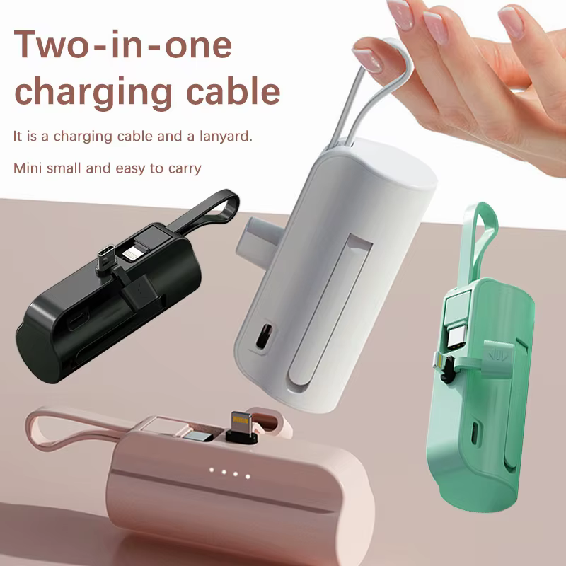 Power Bank Mini 10.000mAh com Cabo Integrado - Imagem 6