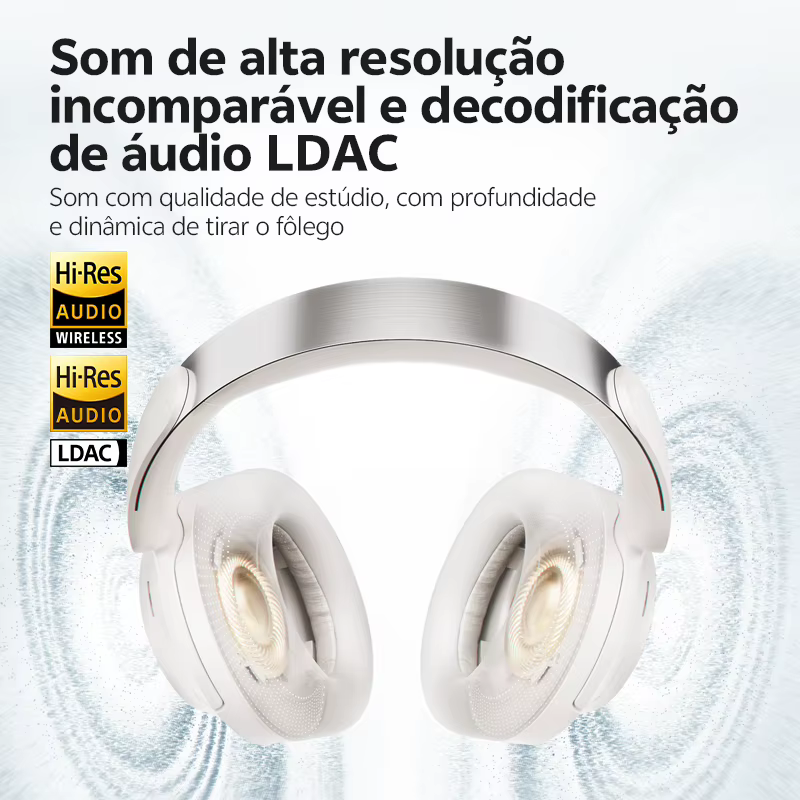 QCY H3S — Fone Over-Ear com ANC Adaptativo -56dB e Bluetooth 6.0
