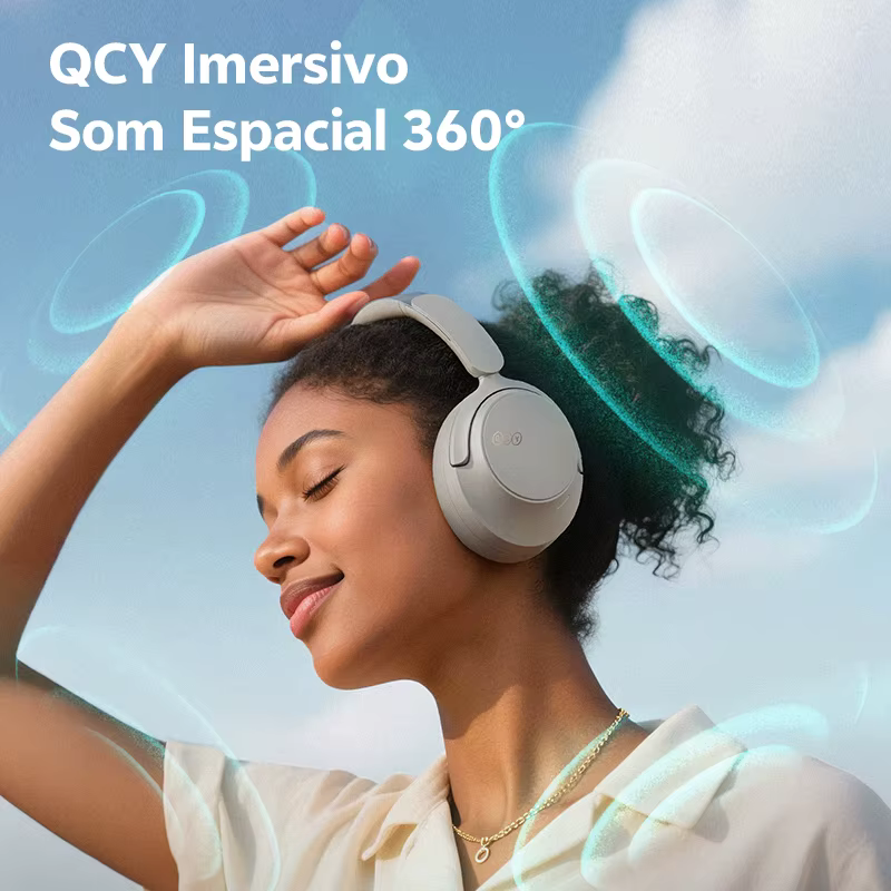 QCY H3S — Fone Over-Ear com ANC Adaptativo -56dB e Bluetooth 6.0 - Imagem 10