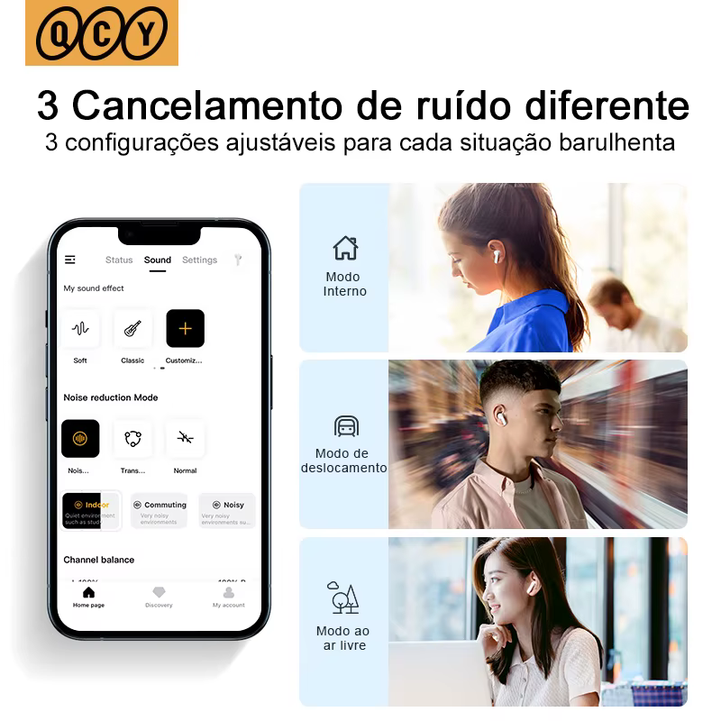 QCY HT05 MeloBuds — Fone Bluetooth com Cancelamento de Ruído ANC 40dB - Imagem 2