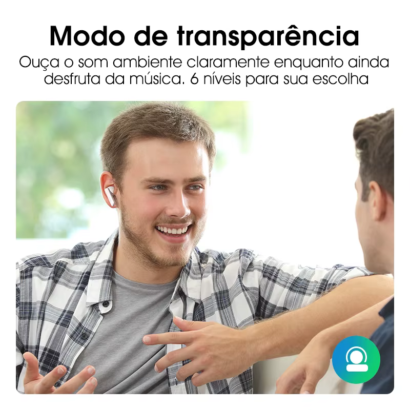 QCY HT05 MeloBuds — Fone Bluetooth com Cancelamento de Ruído ANC 40dB - Imagem 5